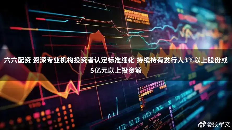 六六配资 资深专业机构投资者认定标准细化 持续持有发行人3%以上股份或5亿元以上投资额